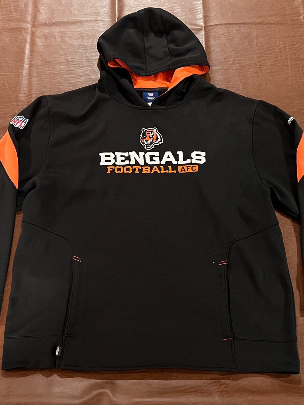 Vintage NFL Reebok Cincinnati Bengals Pullover Hoodie Sweatshirt - Size XL